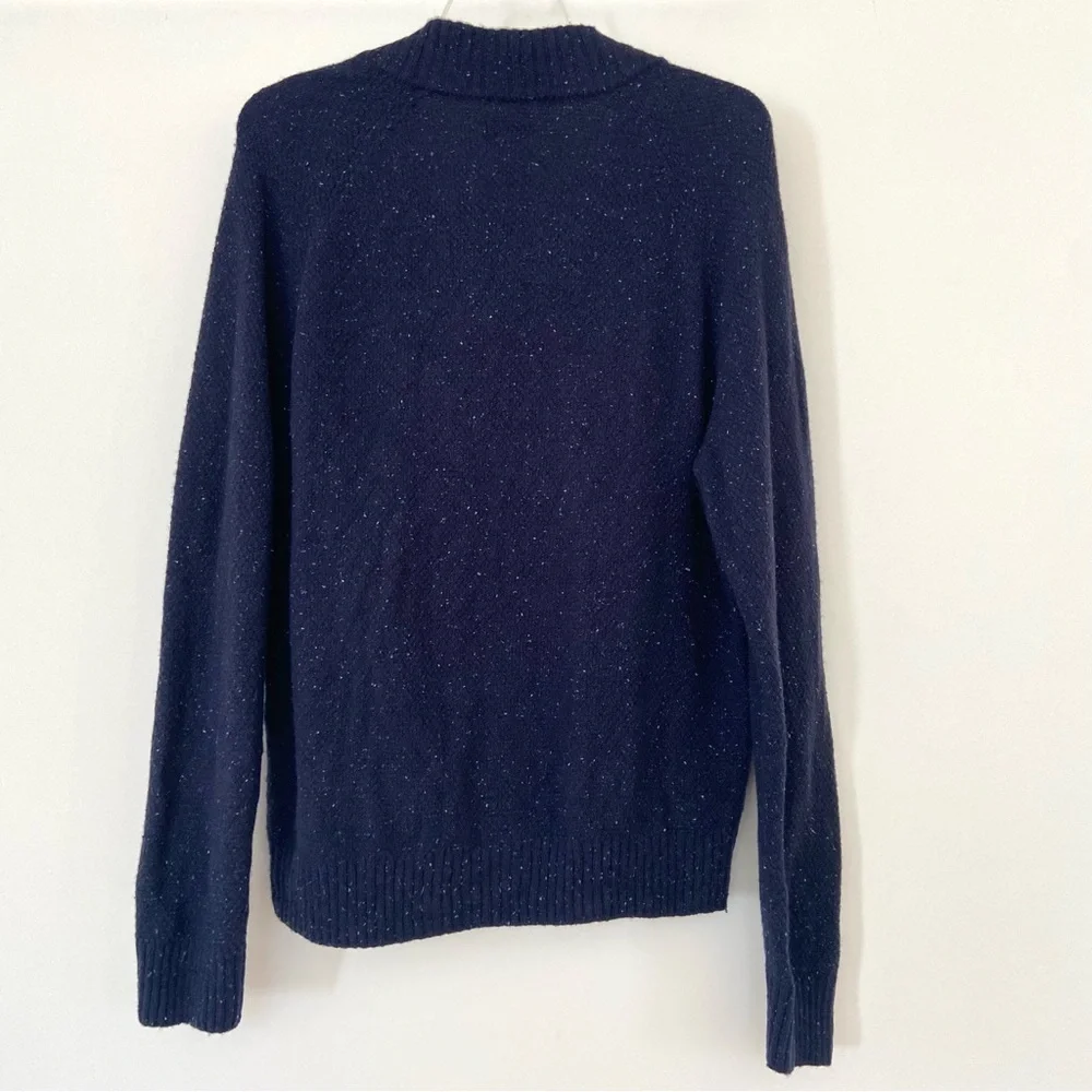 Untuckit Sweater Men’s XL Blue Wool Knit Pullover Cardigan Lambswool Warm Preppy